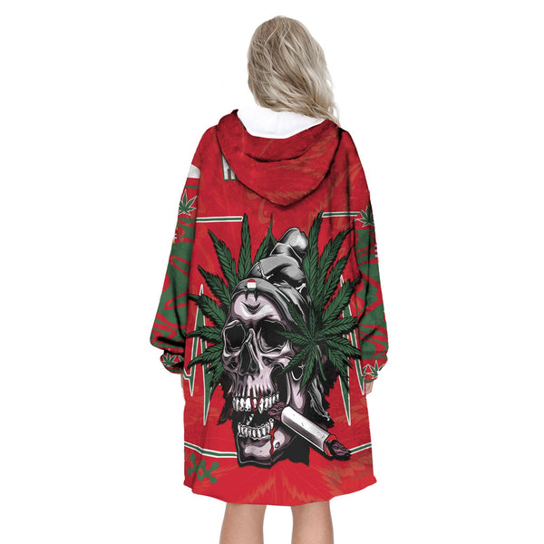 Hungary Snug Hoodie Flag & Coat Of Arms Marijuanas Style