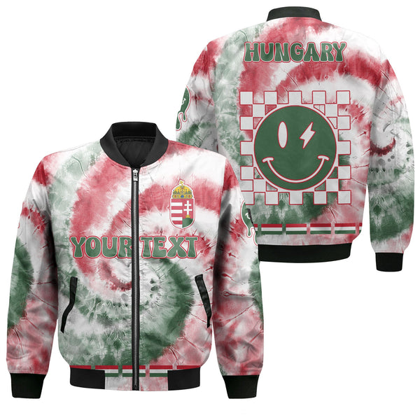 Hungary Bomber Jacket Custom Tie Dye Style 1