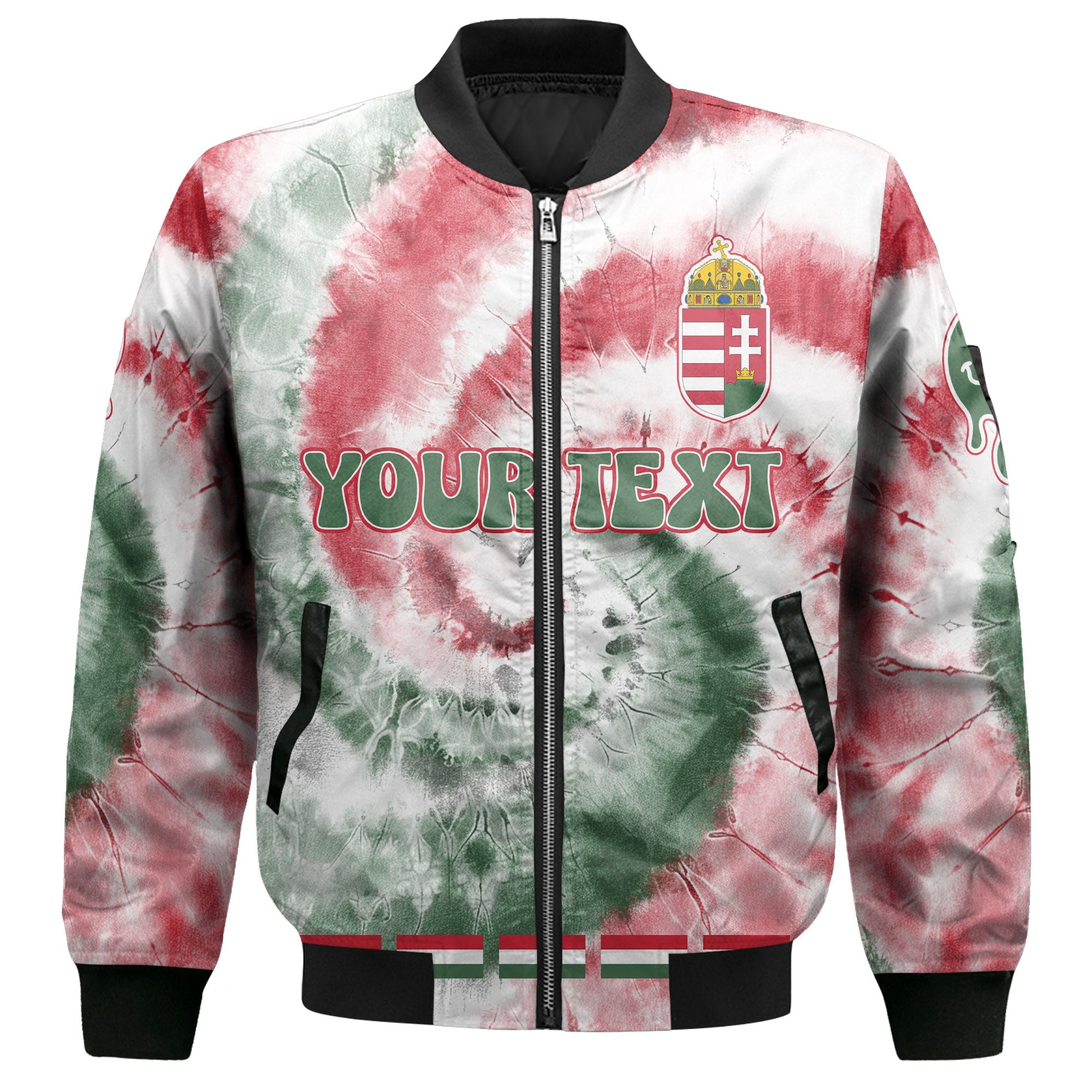 Hungary Bomber Jacket Custom Tie Dye Style 2