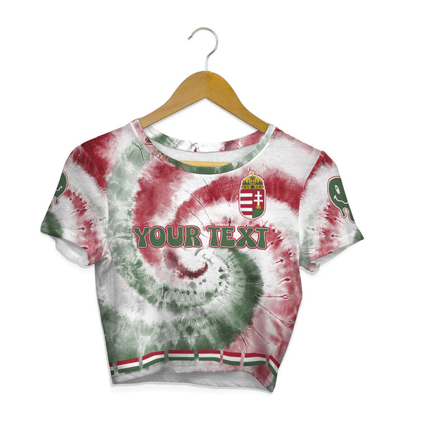 Hungary Croptop T Shirt Custom Tie Dye Style 1