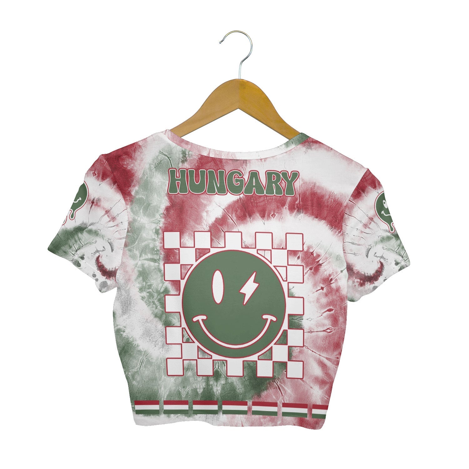 Hungary Croptop T Shirt Custom Tie Dye Style 2