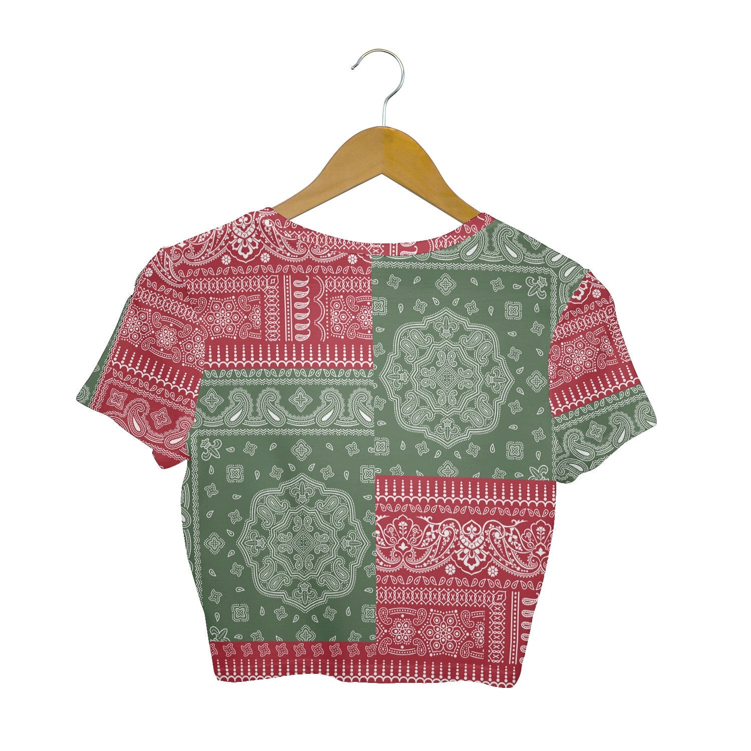 Hungary Croptop T Shirt Flag And Paisley Basic Style 2