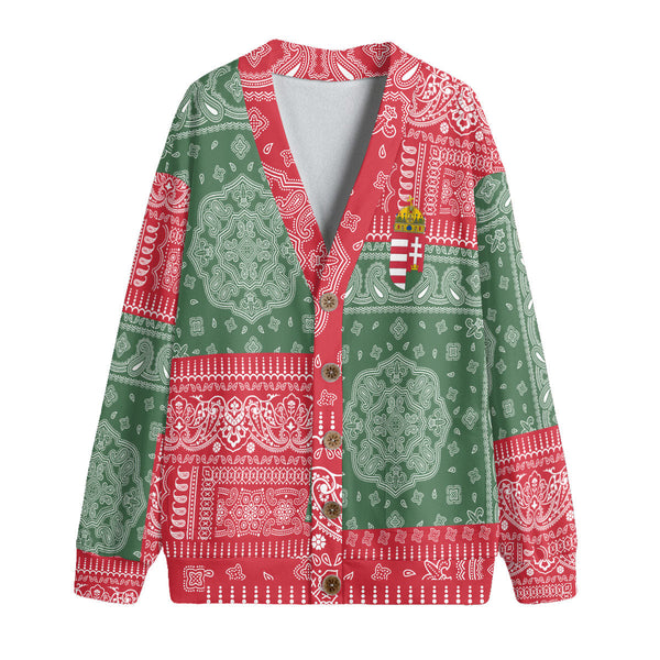 Hungary Fleece Cardigan Flag And Paisley Basic Style 1