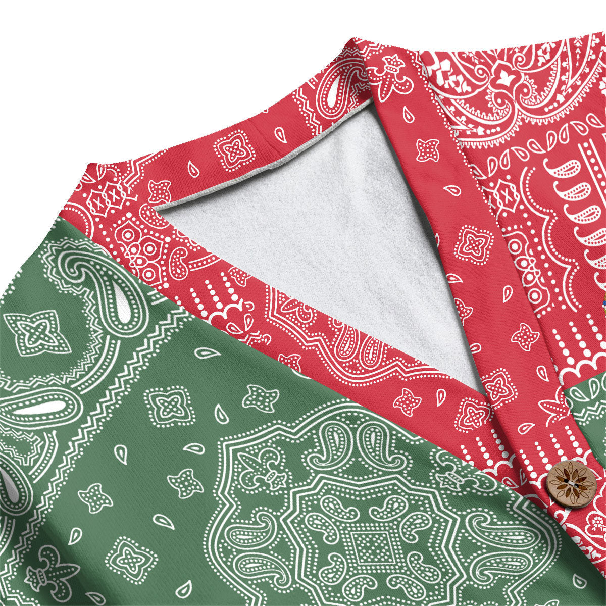 Hungary Fleece Cardigan Flag And Paisley Basic Style 4