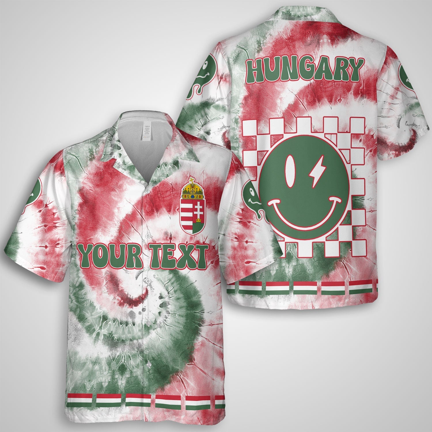 Hungary Hawaiian Shirt Custom Tie Dye Style 1