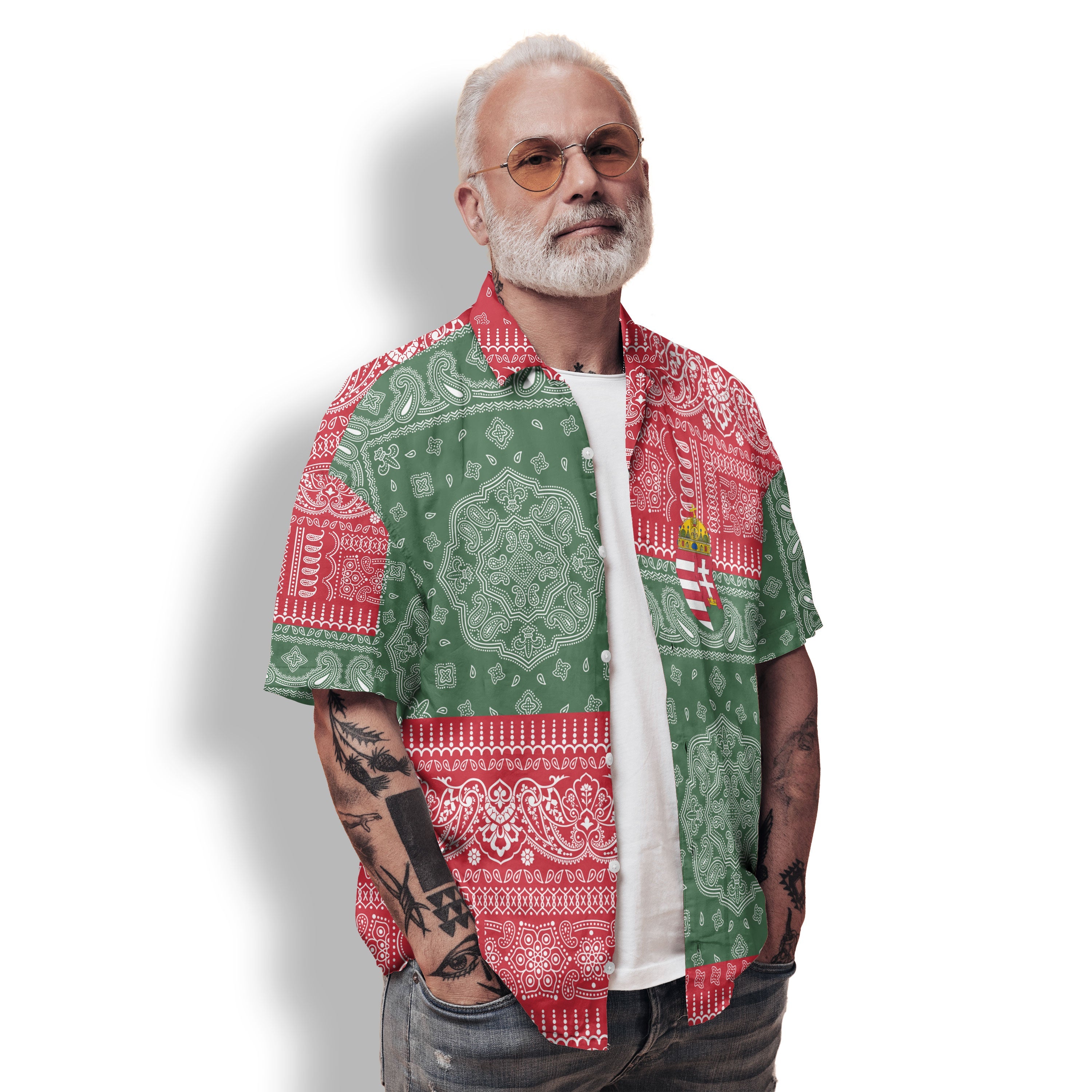 Hungary Hawaiian Shirt Flag And Paisley Basic Style 2