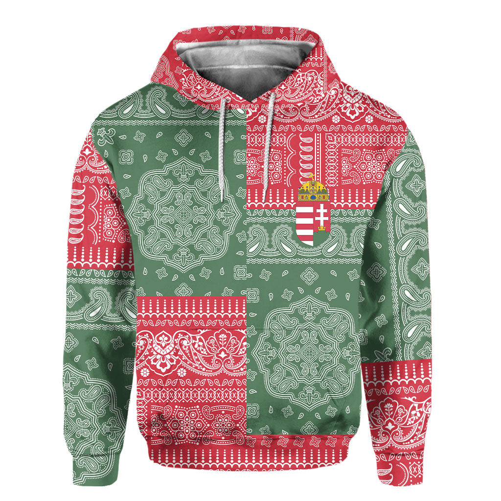 Hungary Hoodie Flag And Paisley Basic Style 2