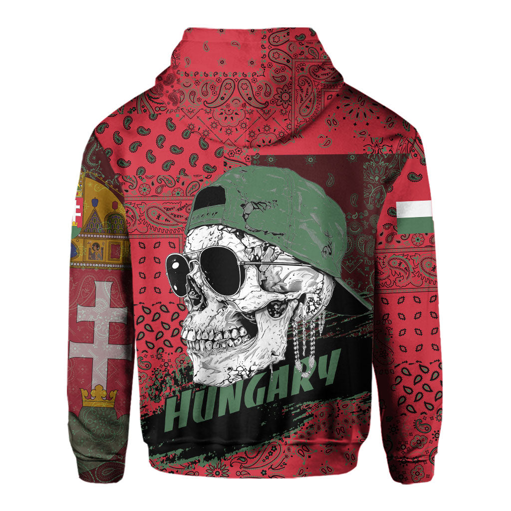 Hungary Hoodie Paisley Flag And Skull Style 3