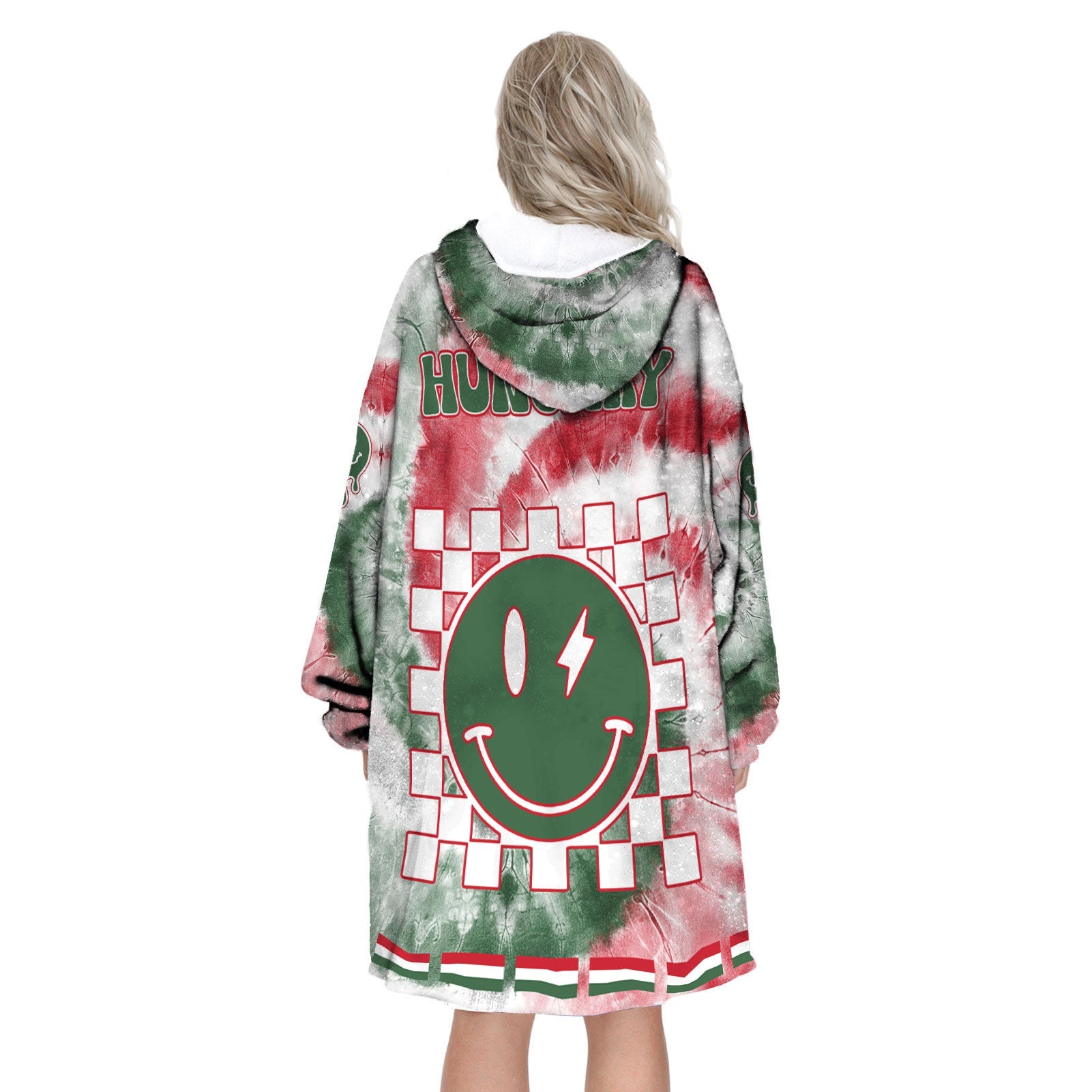 Hungary Hoodie Blanket Custom Tie Dye Style 3