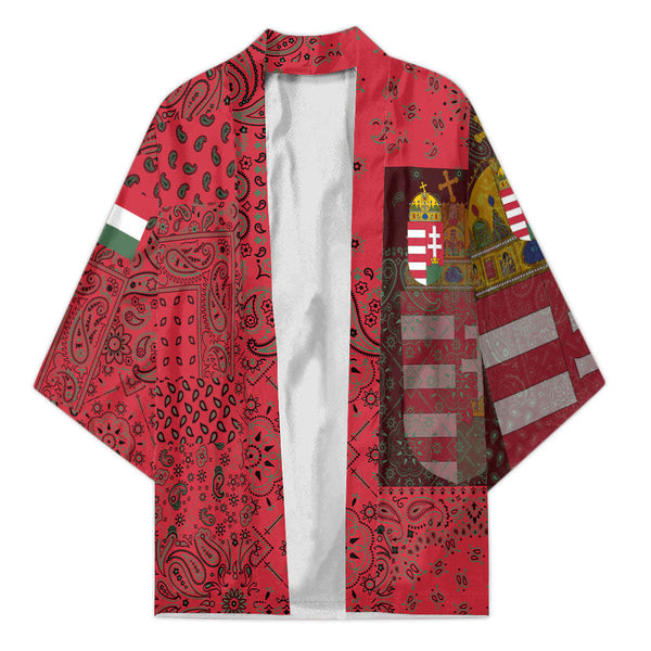 Hungary Kimono Paisley Flag And Skull Style 1