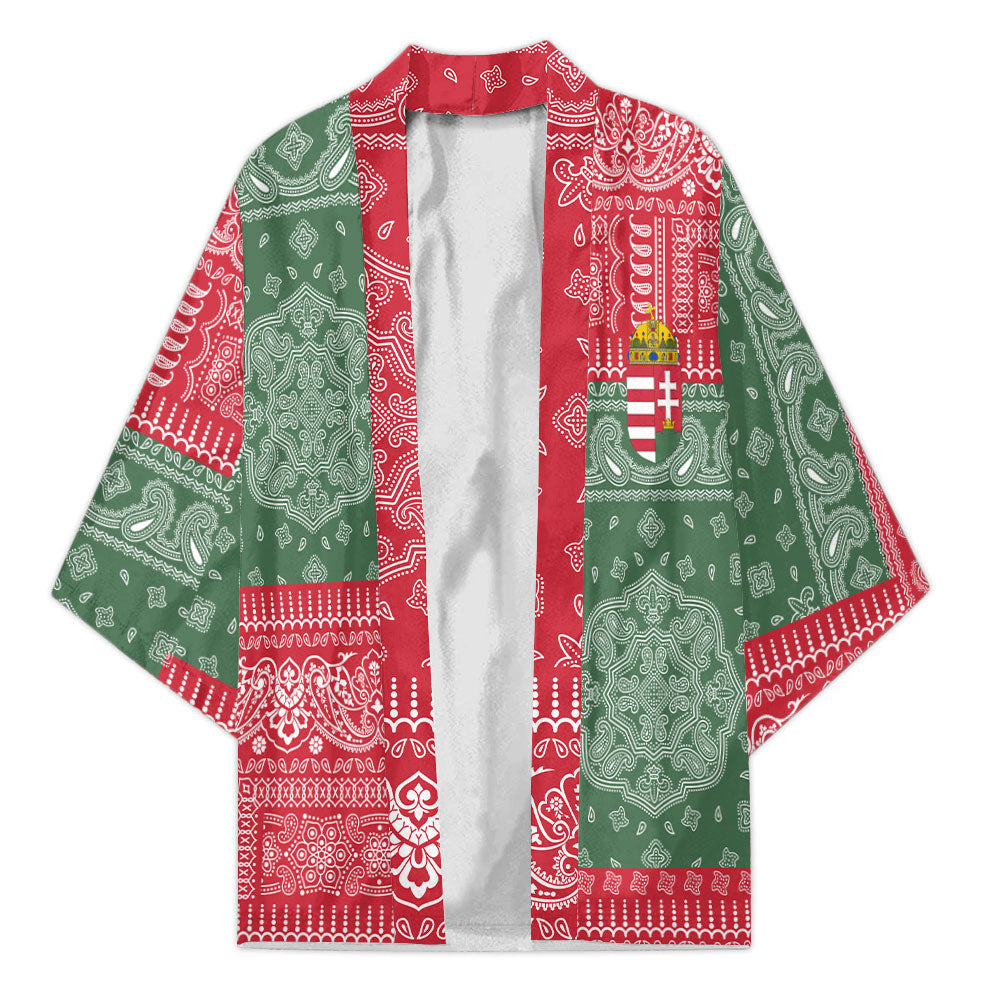 Hungary Kimono Flag And Paisley Basic Style 2