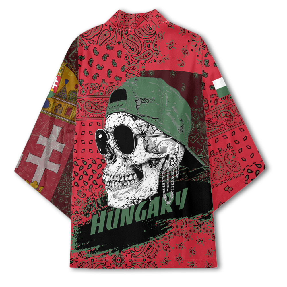 Hungary Kimono Paisley Flag And Skull Style 3