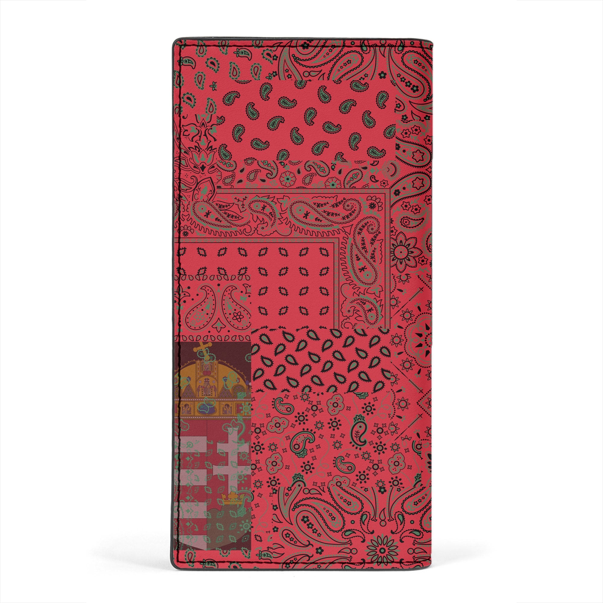 Hungary Leather Wallet Paisley Flag And Skull Style 2