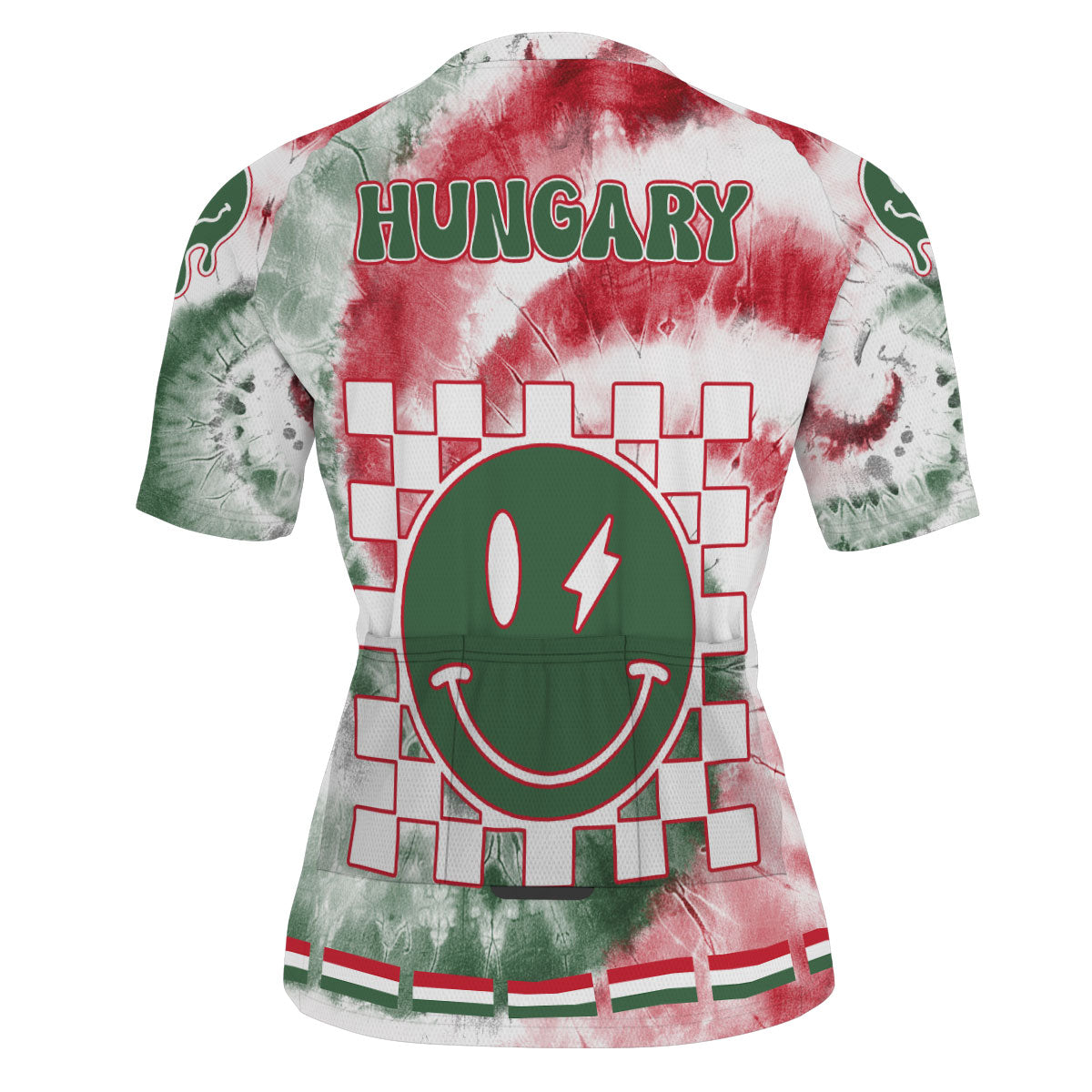 Hungary Men Cycling Jersey Custom Tie Dye Style 3