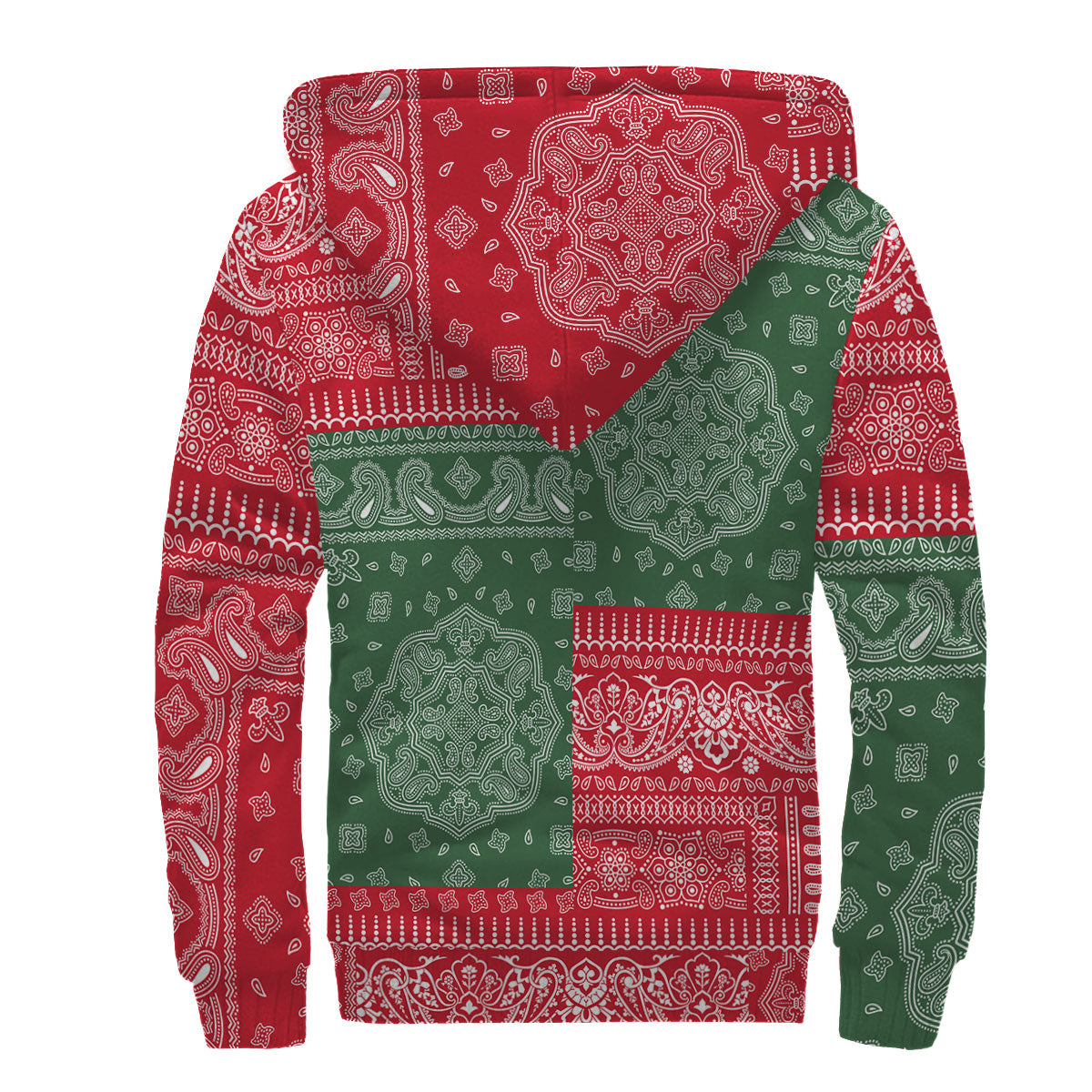 Hungary Sherpa Hoodie Flag And Paisley Basic Style 2