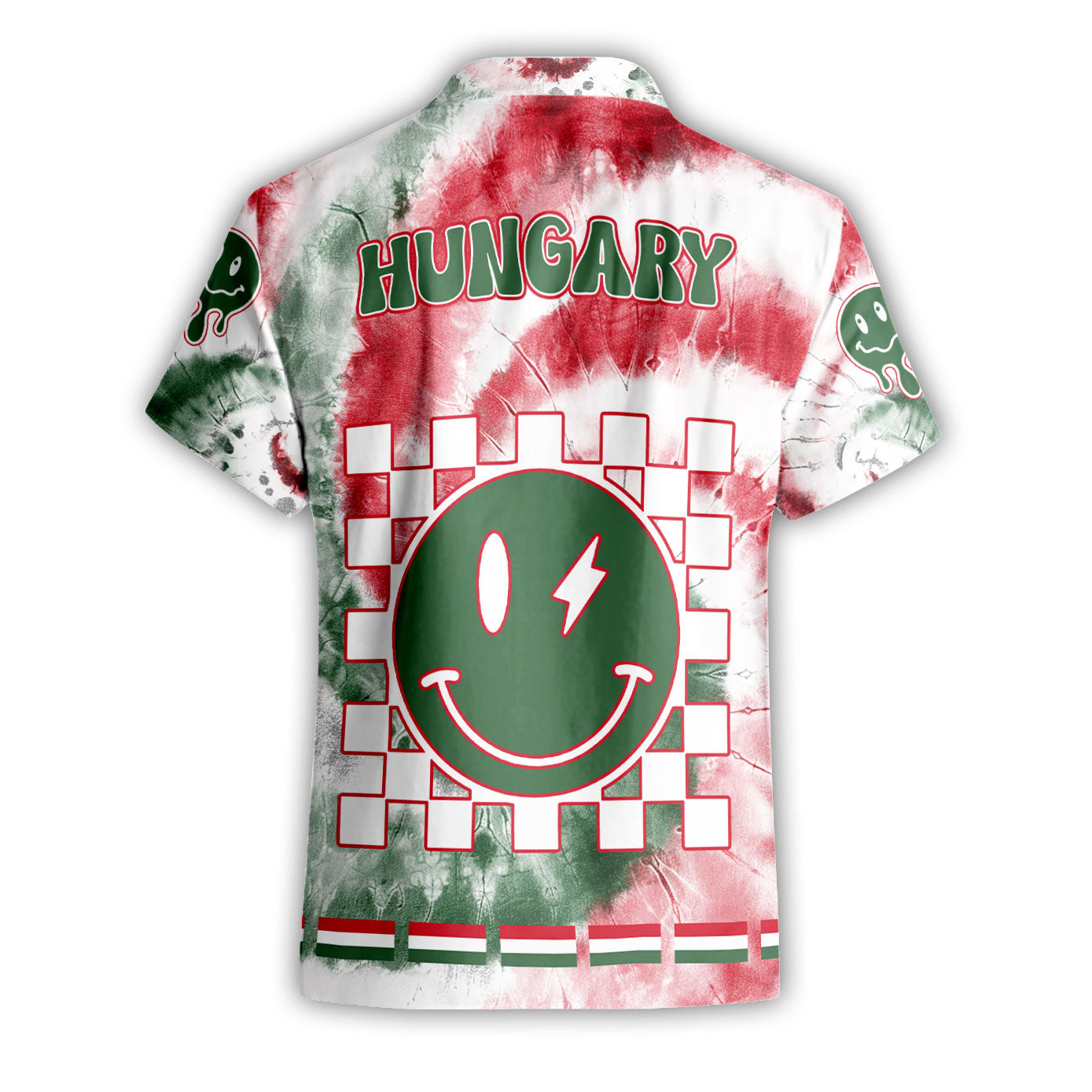 Hungary Short Sleeve Shirt Custom Tie Dye Style 2