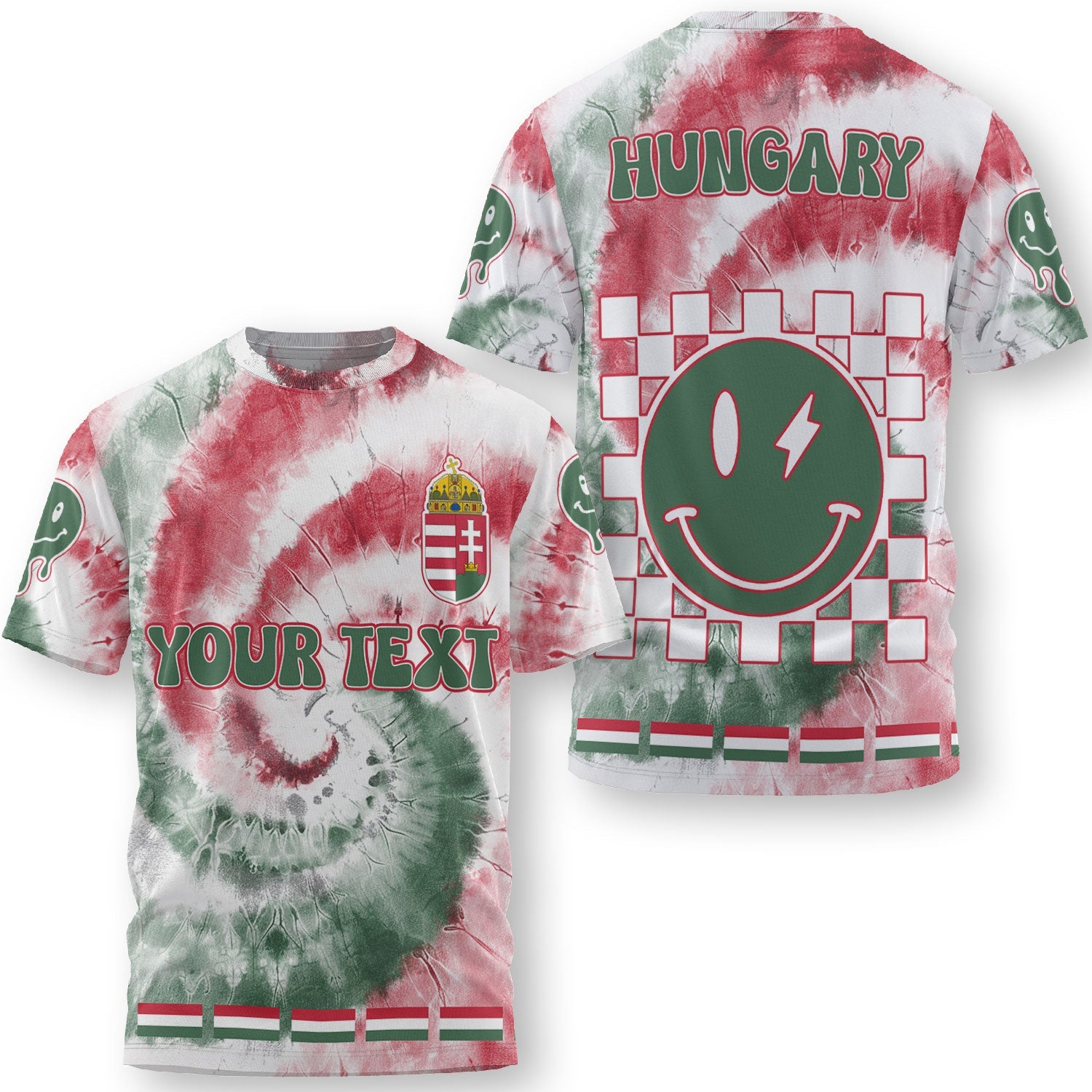 Hungary T Shirt Custom Tie Dye Style 3