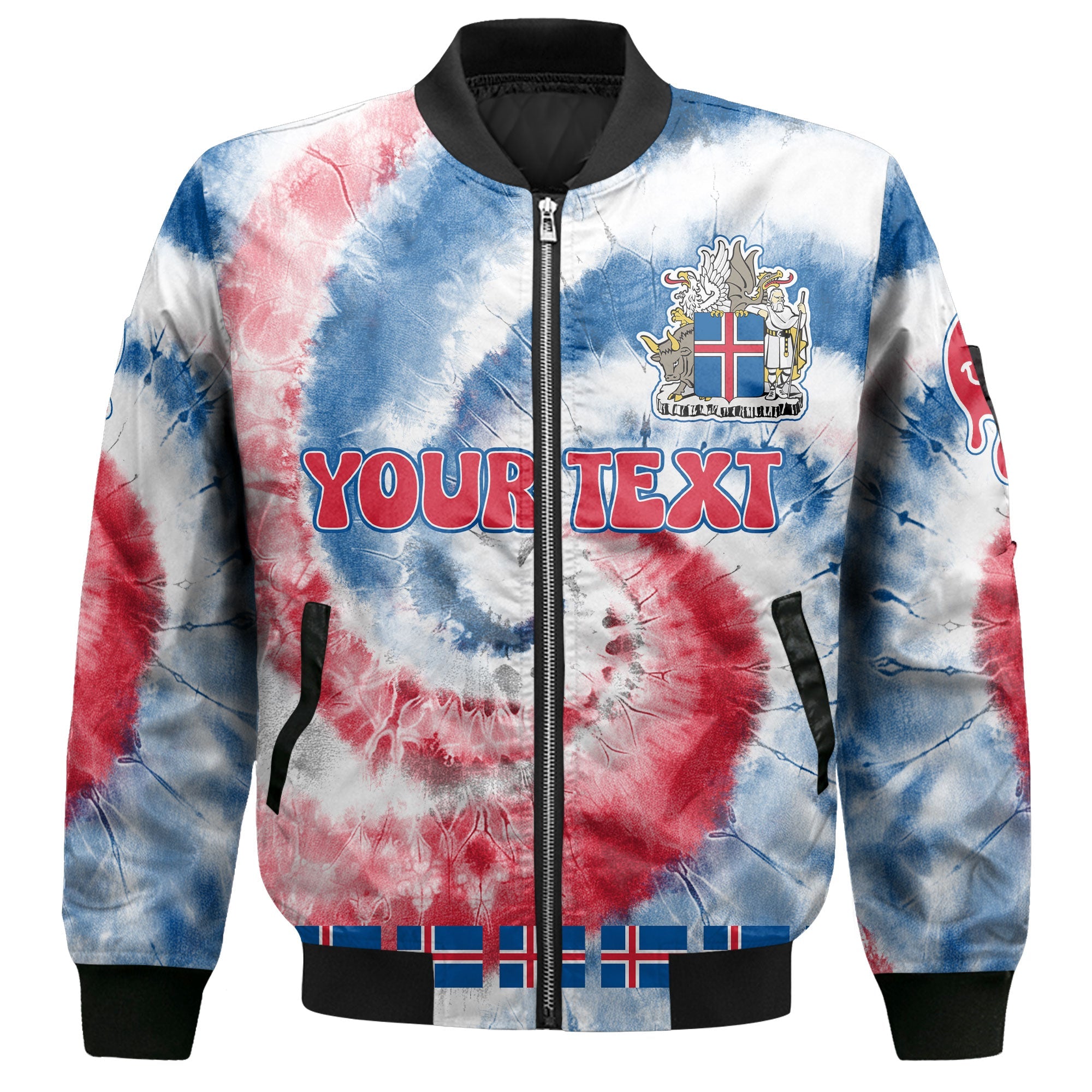 Iceland Bomber Jacket Custom Tie Dye Style 2