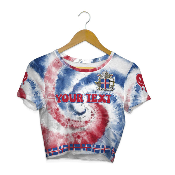 Iceland Croptop T Shirt Custom Tie Dye Style 1