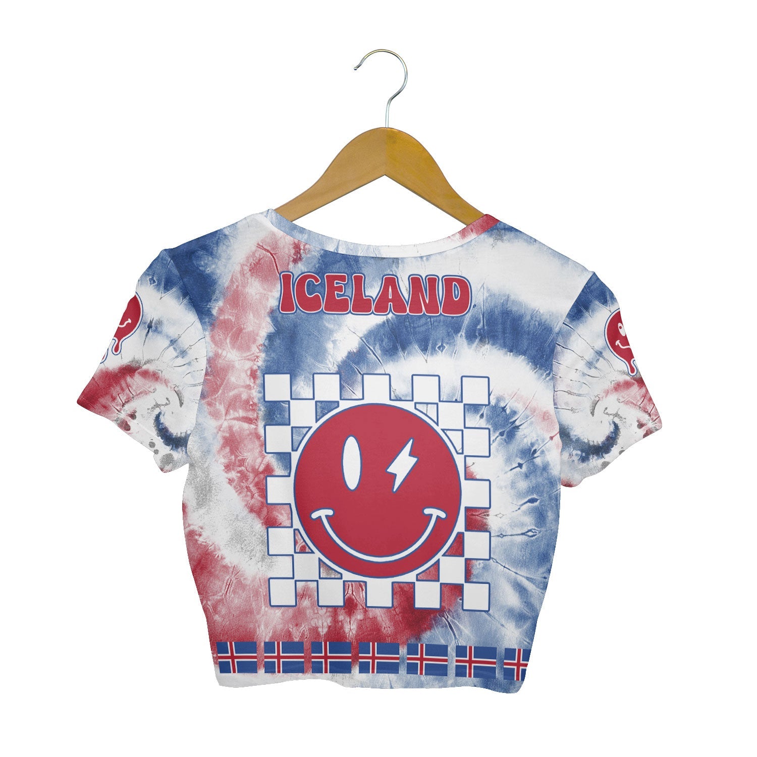 Iceland Croptop T Shirt Custom Tie Dye Style 2