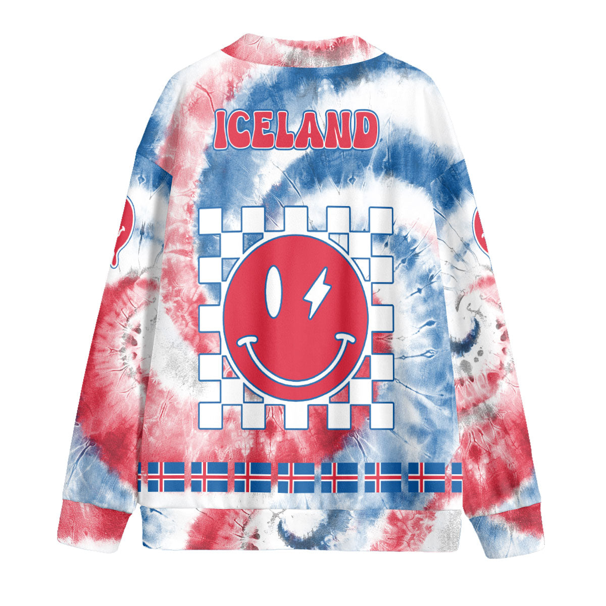 Iceland Fleece Cardigan Custom Tie Dye Style 2