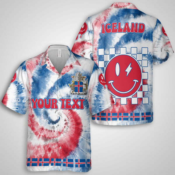 Iceland Hawaiian Shirt Custom Tie Dye Style 1