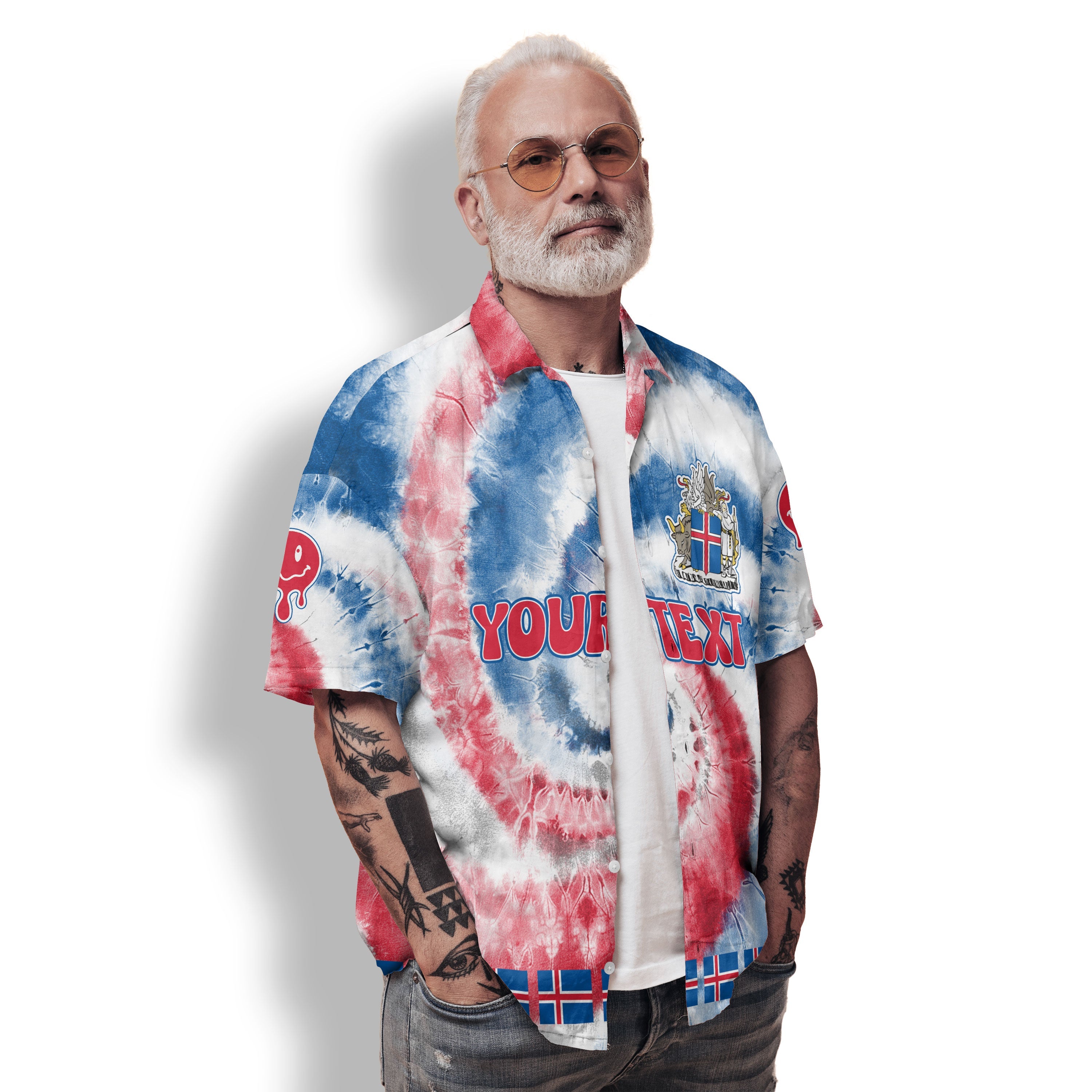 Iceland Hawaiian Shirt Custom Tie Dye Style 2