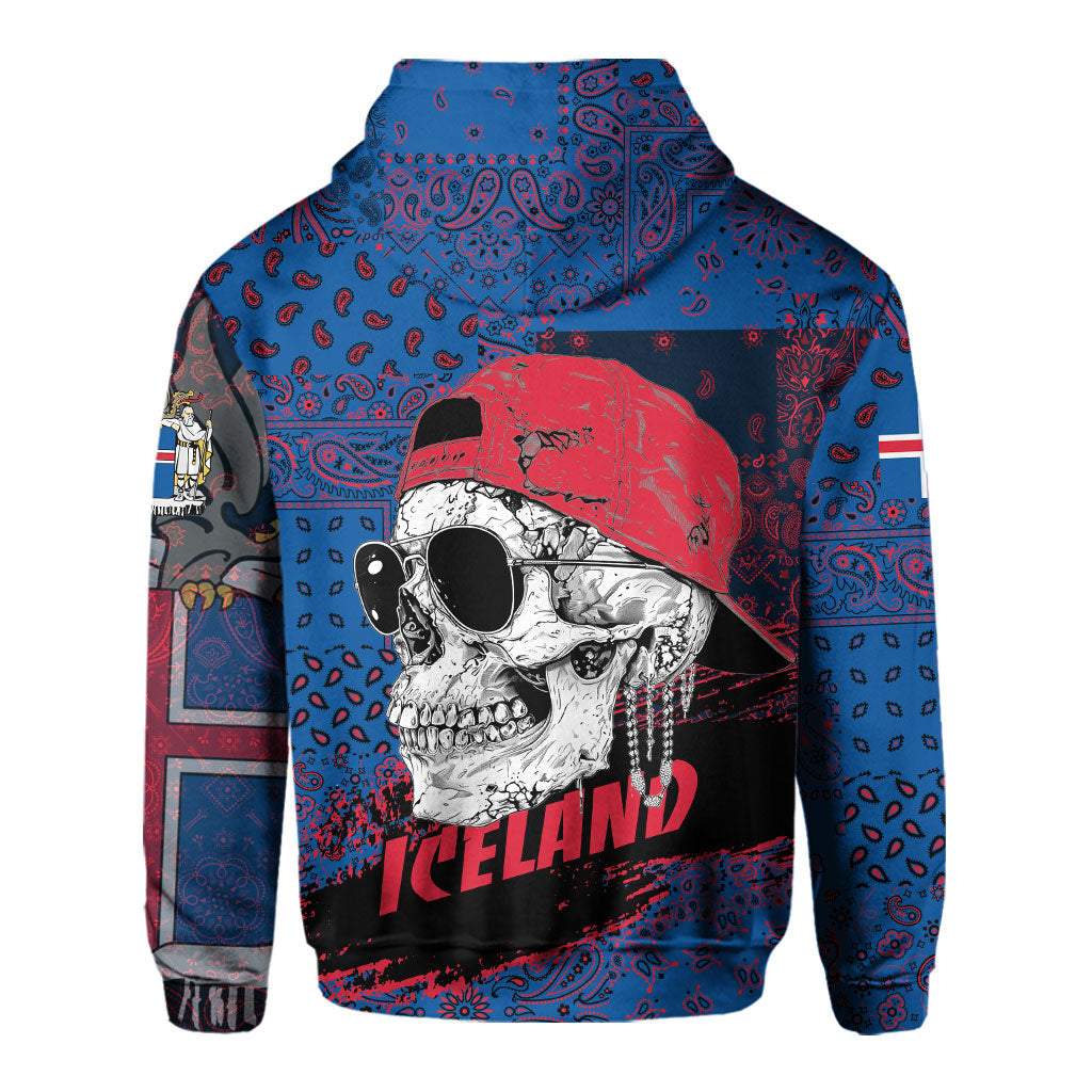 Iceland Hoodie Paisley Flag And Skull Style 3