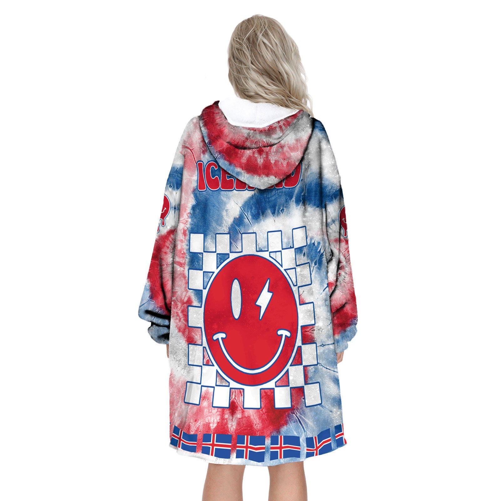 Iceland Hoodie Blanket Custom Tie Dye Style 3