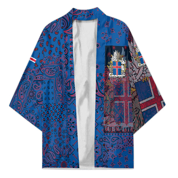 Iceland Kimono Paisley Flag And Skull Style 1