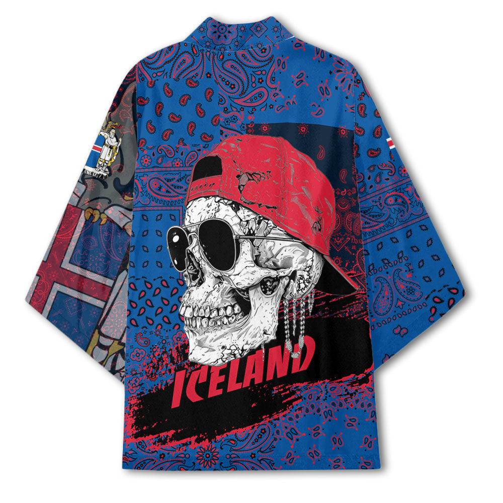 Iceland Kimono Paisley Flag And Skull Style 3