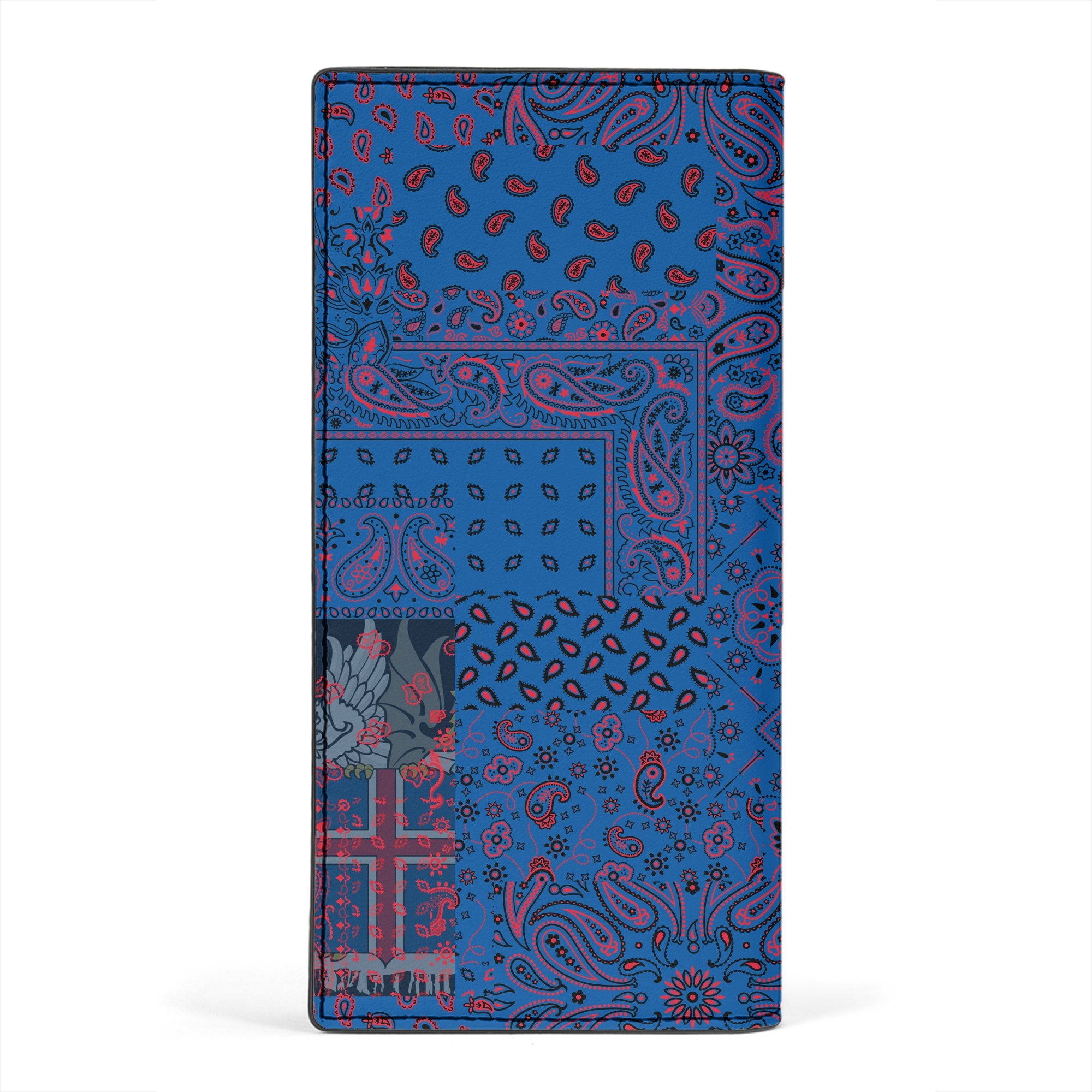 Iceland Leather Wallet Paisley Flag And Skull Style 2