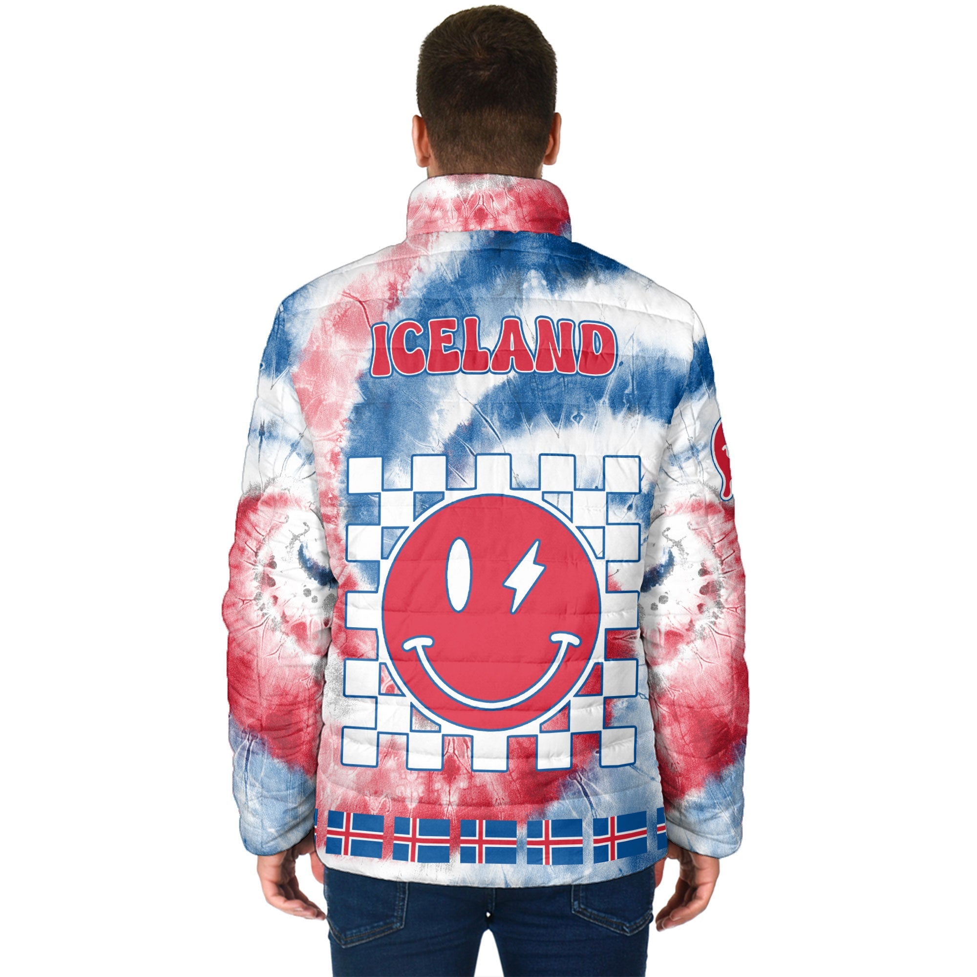 Iceland Men Padded Jacket Custom Tie Dye Style 2