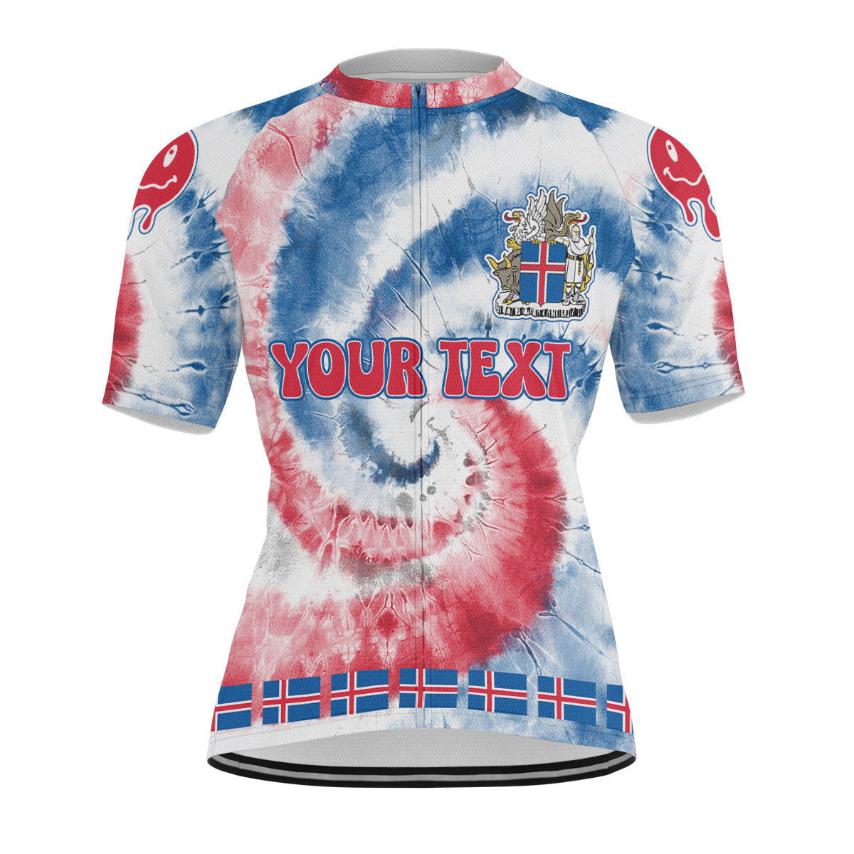 Iceland Men Cycling Jersey Custom Tie Dye Style 1