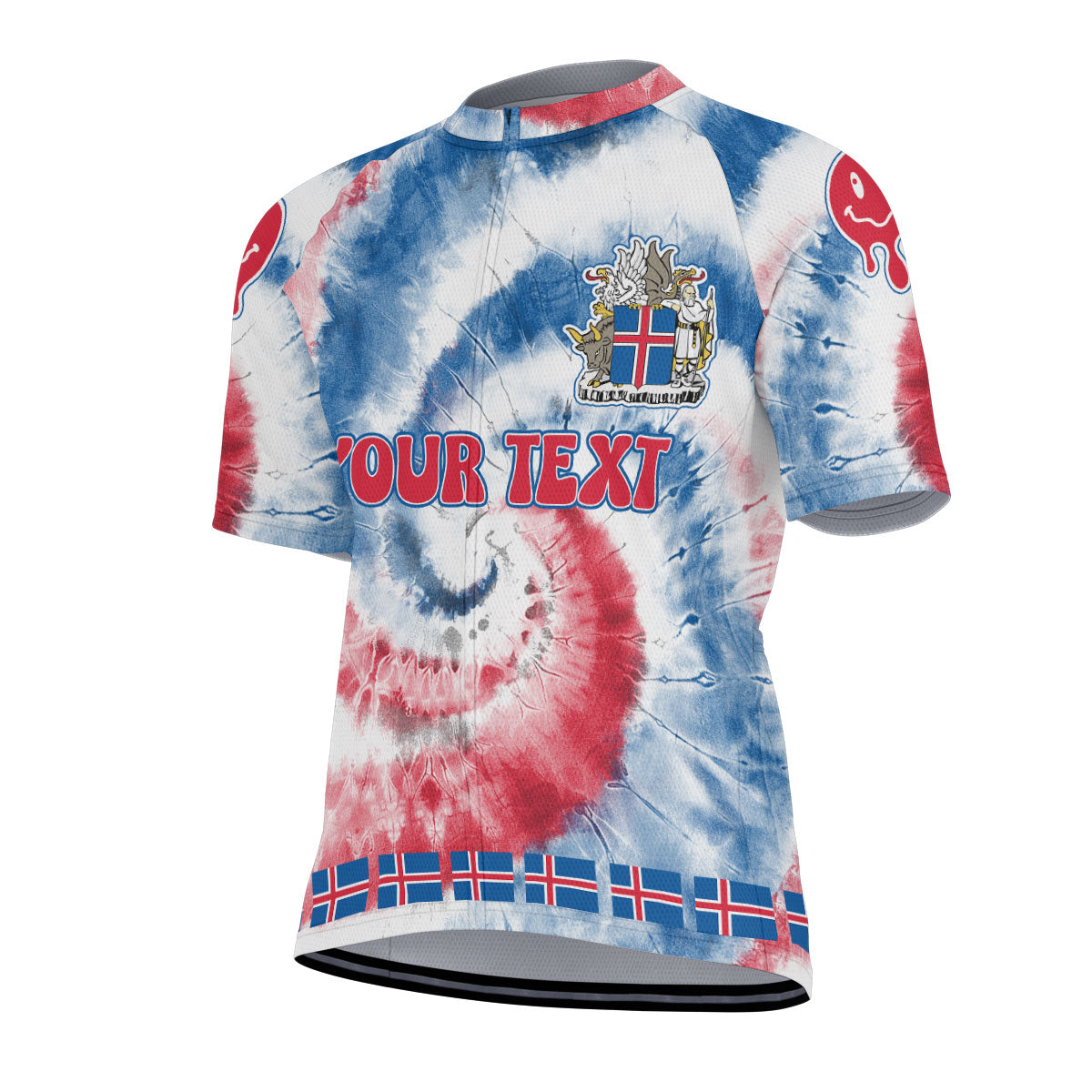 Iceland Men Cycling Jersey Custom Tie Dye Style 2