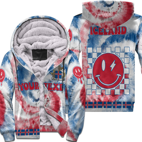 Iceland Sherpa Hoodie Custom Tie Dye Style 1