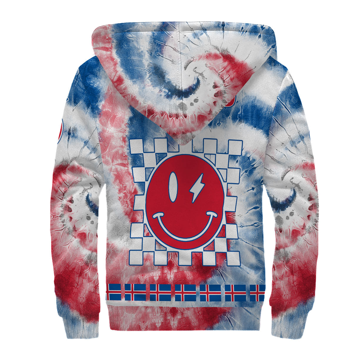 Iceland Sherpa Hoodie Custom Tie Dye Style 2