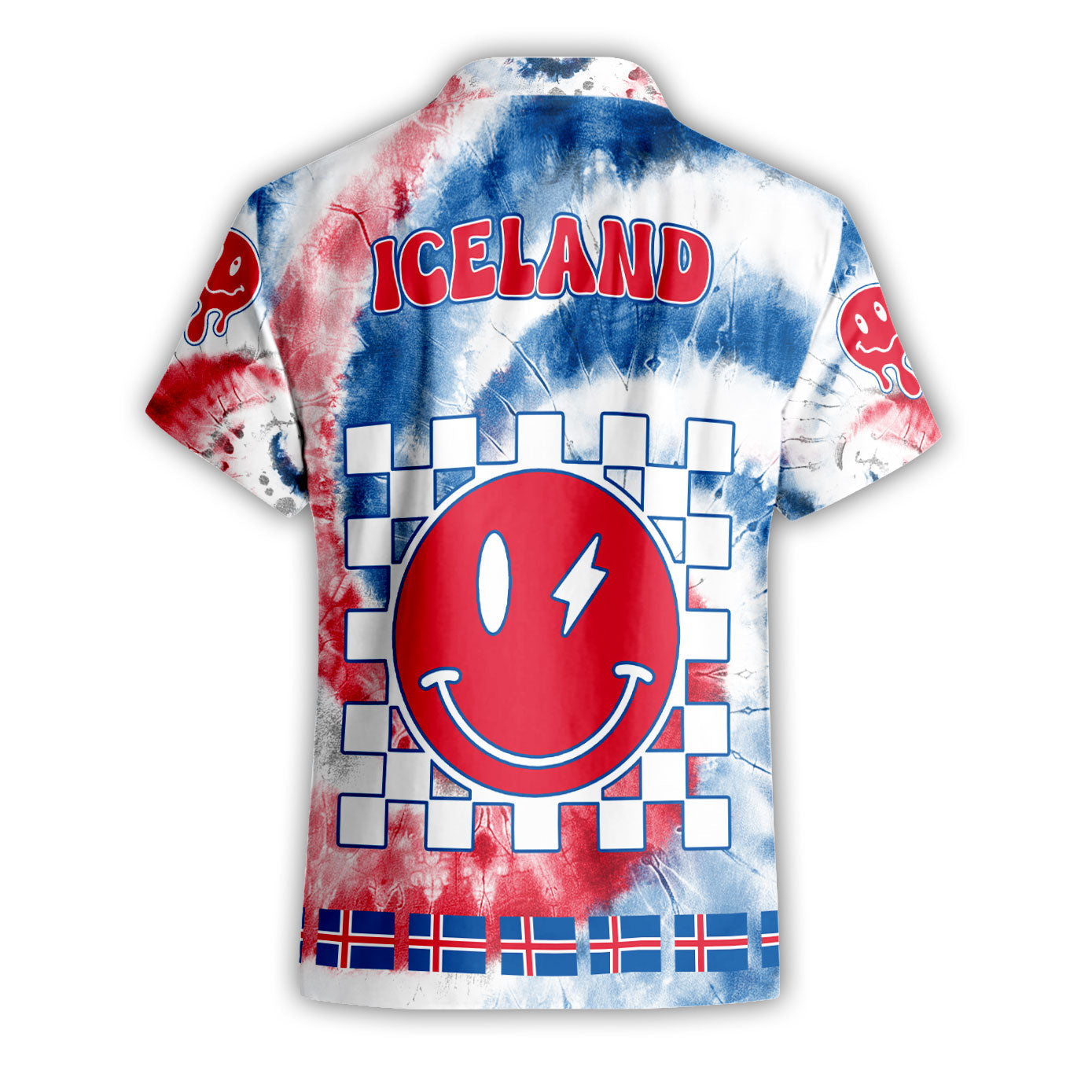 Iceland Short Sleeve Shirt Custom Tie Dye Style 2