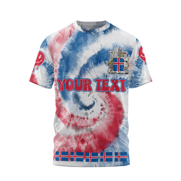 Iceland T Shirt Custom Tie Dye Style 1