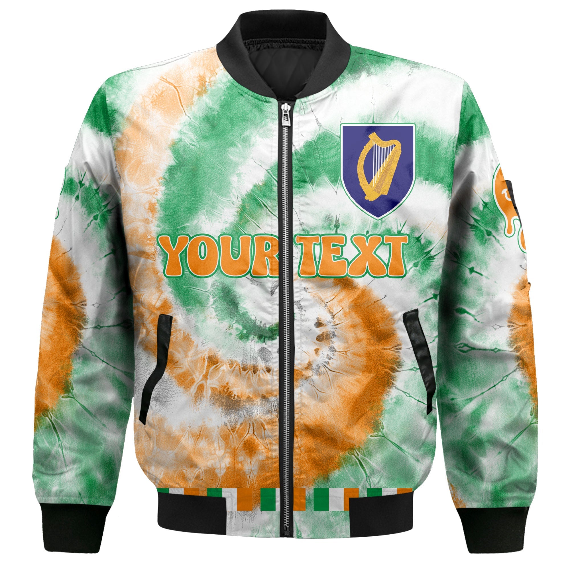 Ireland Bomber Jacket Custom Tie Dye Style 2