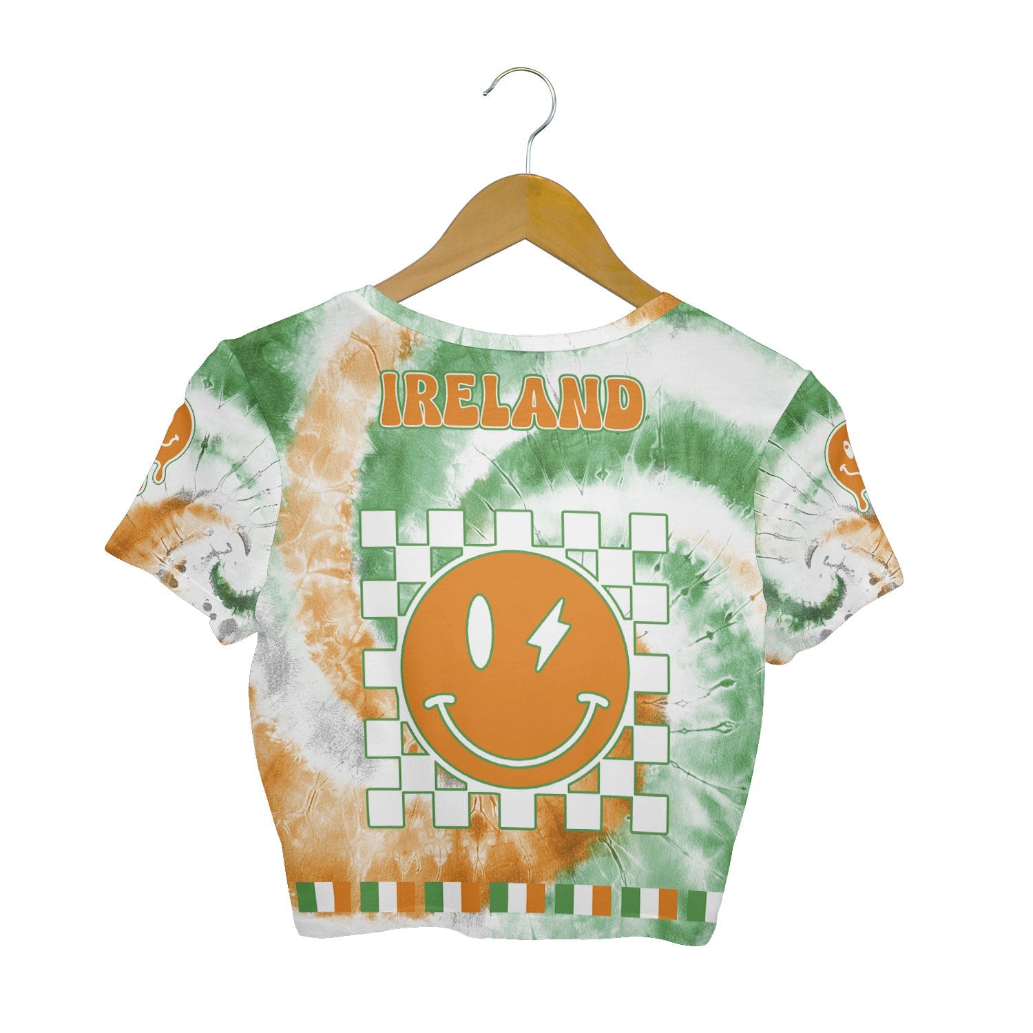 Ireland Croptop T Shirt Custom Tie Dye Style 2