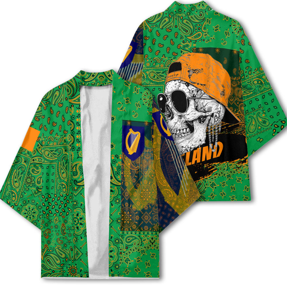 Ireland Kimono Paisley Flag And Skull Style 2