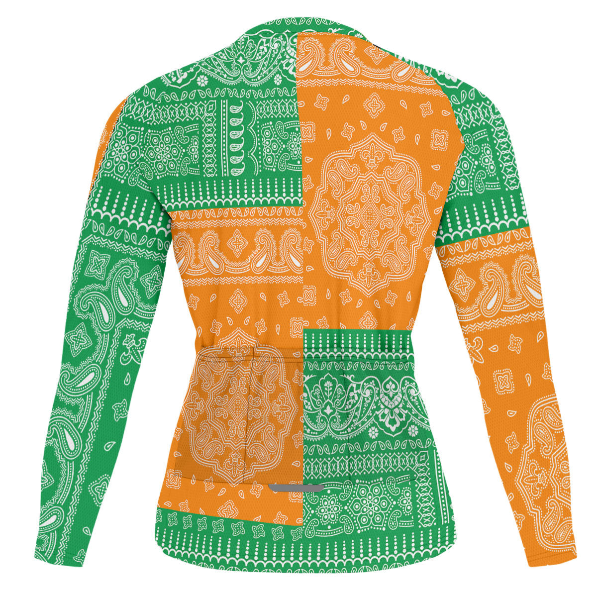 Ireland Raglan Men Cycling Jersey Long Sleeve Flag And Paisley Basic Style 2