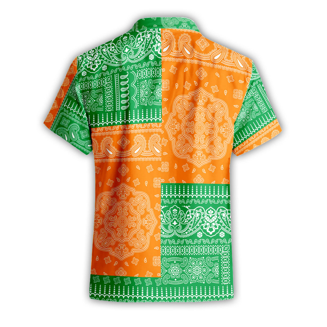 Ireland Short Sleeve Shirt Flag And Paisley Basic Style 3