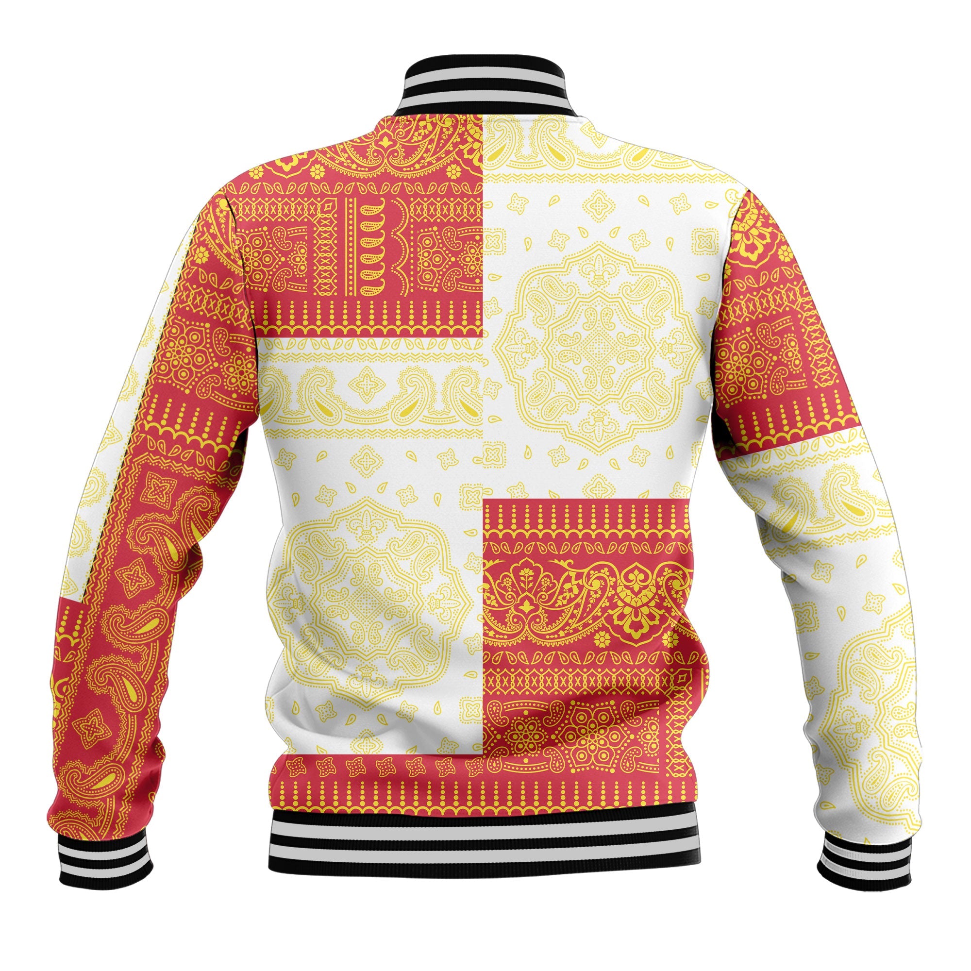 Isle Of Man Baseball Jacket Flag And Paisley Basic Style 3