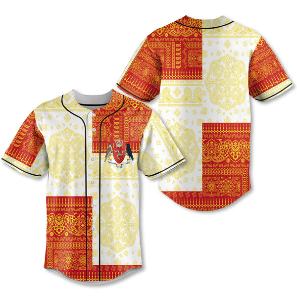 Isle Of Man Baseball Jersey Flag And Paisley Basic Style 1