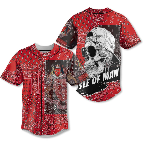 Isle Of Man Baseball Jersey Paisley Flag And Skull Style 1