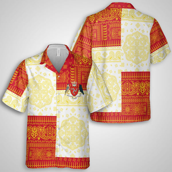 Isle Of Man Hawaiian Shirt Flag And Paisley Basic Style 1