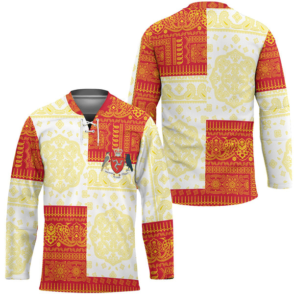 Isle Of Man Hockey Jersey Flag And Paisley Basic Style 1