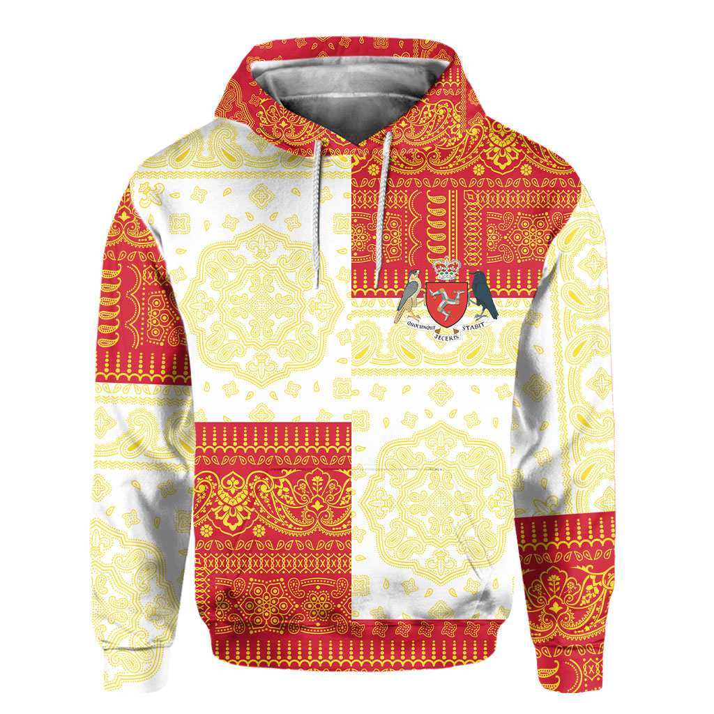 Isle Of Man Hoodie Flag And Paisley Basic Style 2